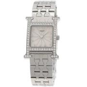 Pre-owned Stainless Steel watches Hermès Vintage , Gray , Dames