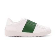 Witte Veterschoenen van Leer Valentino Garavani , White , Heren