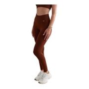 Ribgebreide Naadloze Panty's Mahonie Aim'n , Brown , Dames