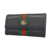 Pre-owned Leather wallets Gucci Vintage , Black , Dames