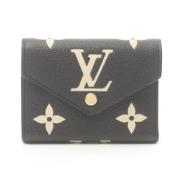 Pre-owned Leather wallets Louis Vuitton Vintage , Black , Dames