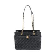 Pre-owned Leather chanel-bags Chanel Vintage , Black , Dames