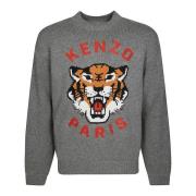 Tijger Crewneck Shirt Kenzo , Gray , Heren