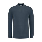 Essential Knit Halfzip Sweater Pure Path , Blue , Heren