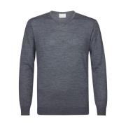 V-Neck Anthra Pullover Sweater Profuomo , Gray , Heren