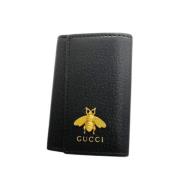 Pre-owned Leather key-holders Gucci Vintage , Black , Dames