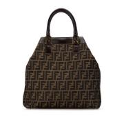 Pre-owned Canvas handbags Fendi Vintage , Brown , Dames