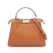 Pre-owned Leather fendi-bags Fendi Vintage , Brown , Dames