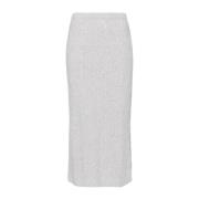 Grijze Wollen Midi Rok Twinset , Gray , Dames