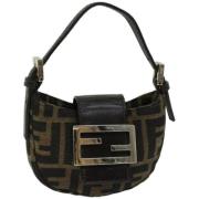 Pre-owned Canvas shoulder-bags Fendi Vintage , Brown , Dames