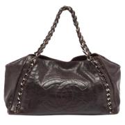 Pre-owned Leather chanel-bags Chanel Vintage , Brown , Dames