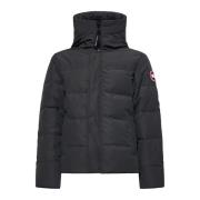 Zwarte Wol Double-Breasted Winterjas Canada Goose , Gray , Heren