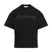 Zwarte T-shirt voor mannen Aw24 Jil Sander , Black , Heren