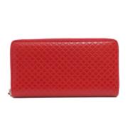 Pre-owned Leather wallets Gucci Vintage , Red , Dames