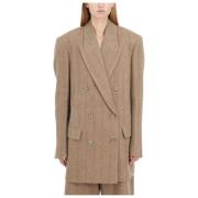 Dubbelborstige Jas Kinger UMA Wang , Beige , Dames