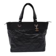 Pre-owned Leather chanel-bags Chanel Vintage , Black , Dames