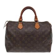 Pre-owned Canvas handbags Louis Vuitton Vintage , Brown , Dames