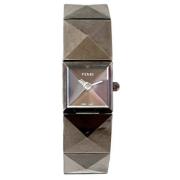 Pre-owned Stainless Steel watches Fendi Vintage , Brown , Dames