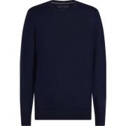 Blauwe Merinowollen Trui Tommy Hilfiger , Blue , Heren