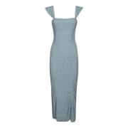 Elegante Lace Wide Strap Midi Jurk Rotate Birger Christensen , Blue , ...