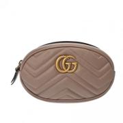 Pre-owned Leather gucci-bags Gucci Vintage , Gray , Dames