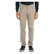 Slim Fit Broek met Alcantara Inzetstukken Jeckerson , Beige , Heren