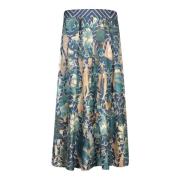 Zijden Botanische Print Lange Rok Pierre-Louis Mascia , Multicolor , D...