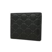 Pre-owned Leather wallets Gucci Vintage , Black , Dames