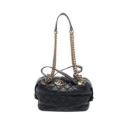 Pre-owned Leather chanel-bags Chanel Vintage , Black , Dames