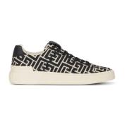 B-Court trainers met jacquard monogram Balmain , Black , Dames