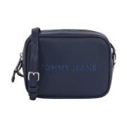 Blauwe cameratas met reliëflogo Tommy Jeans , Blue , Dames