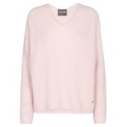 V-Hals Gebreide Trui MOS Mosh , Pink , Dames