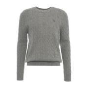 Grijze Gebreide Trui Aw24 Stijlvol Comfortabel Ralph Lauren , Gray , H...