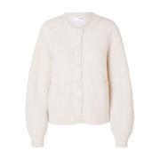 Gebreide Zakvest Selected Femme , Beige , Dames