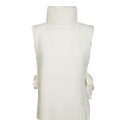 Hoge hals wollen bodywarmer Golden Goose , White , Dames