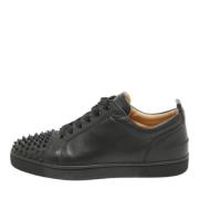 Pre-owned Leather sneakers Christian Louboutin Pre-owned , Black , Her...