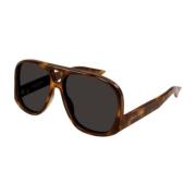 Elegante zonnebril voor comfort en stijl Saint Laurent , Brown , Unise...