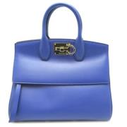 Pre-owned Leather handbags Salvatore Ferragamo Pre-owned , Blue , Dame...