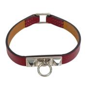 Pre-owned Leather bracelets Hermès Vintage , Red , Dames