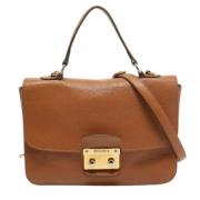 Pre-owned Leather handbags Miu Miu Pre-owned , Brown , Dames