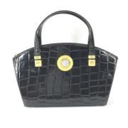 Pre-owned Leather handbags Versace Pre-owned , Black , Dames