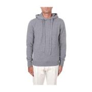 Grijze wollen hoodie met trekkoord Alpha Studio , Gray , Heren