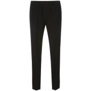 Zwarte Color Block Rechte Broek Alberto Biani , Black , Dames