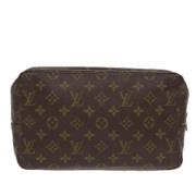 Pre-owned Canvas clutches Louis Vuitton Vintage , Brown , Dames