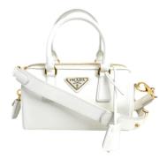 Pre-owned Leather prada-bags Prada Vintage , White , Dames