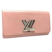 Pre-owned Leather wallets Louis Vuitton Vintage , Pink , Dames