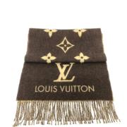 Pre-owned Fabric scarves Louis Vuitton Vintage , Brown , Dames