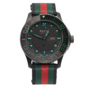 Pre-owned Fabric watches Gucci Vintage , Black , Dames