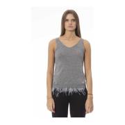 Veren V-hals tanktop Baldinini , Gray , Dames