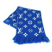 Pre-owned Wool scarves Louis Vuitton Vintage , Blue , Dames